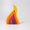 Ensemble de construction en bois empilable - Feu (moyen) - Grimm’s