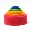 5 Bols empilables multicolores (rouges) - Grimm’s