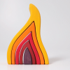 Ensemble de construction en bois empilable - Feu (moyen) - Grimm’s