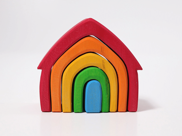 Maisons empilables multicolores 5 morceaux - Grimm’s