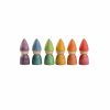 6 Lutins arc-en-ciel en bois - Grapat