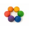 6 balles en bois arc-en-ciel - Grapat