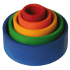 5 Bols empilables multicolores (bleus) - Grimm's