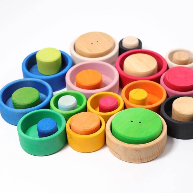5 Bols empilables multicolores (bleus) - Grimm's - Image 12