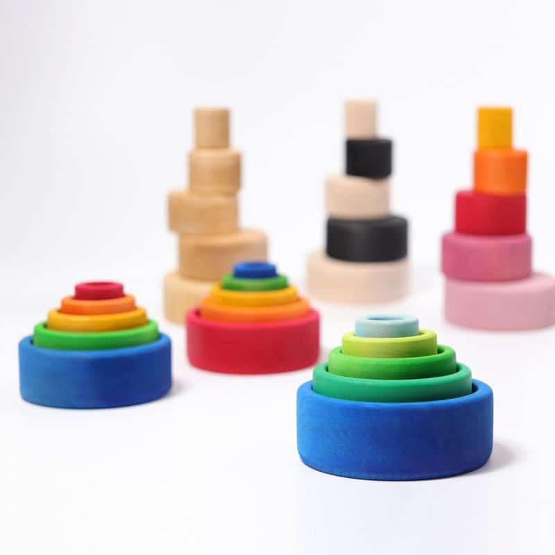 5 Bols empilables multicolores (bleus) - Grimm's - Image 10