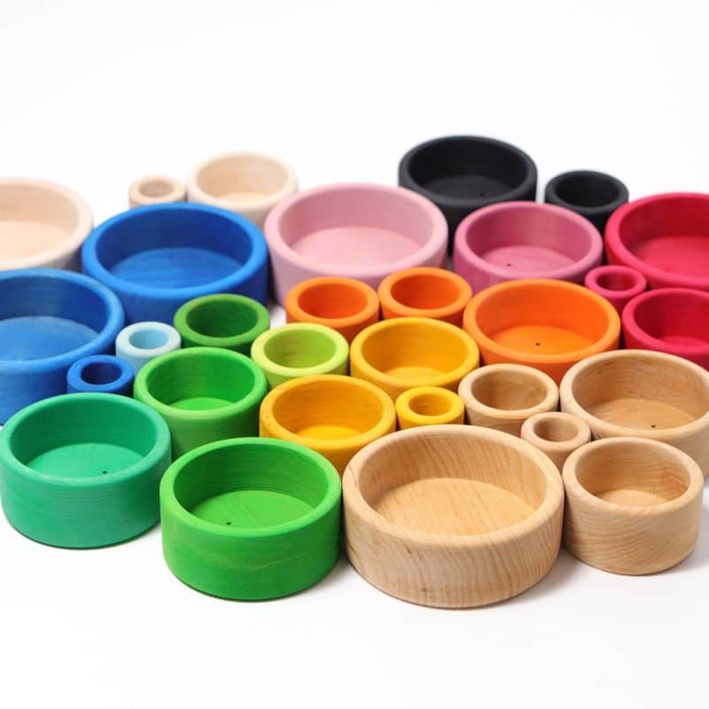 5 Bols empilables multicolores (bleus) - Grimm's - Image 11