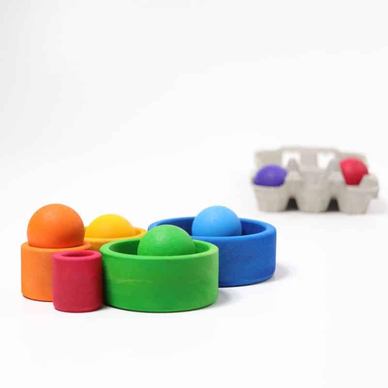 5 Bols empilables multicolores (bleus) - Grimm's - Image 6