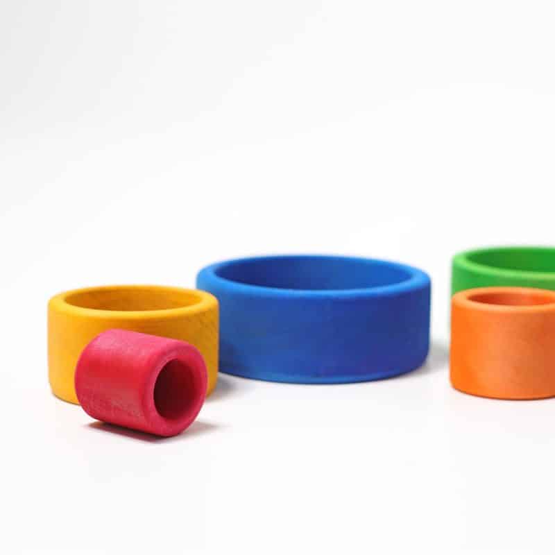 5 Bols empilables multicolores (bleus) - Grimm's - Image 7