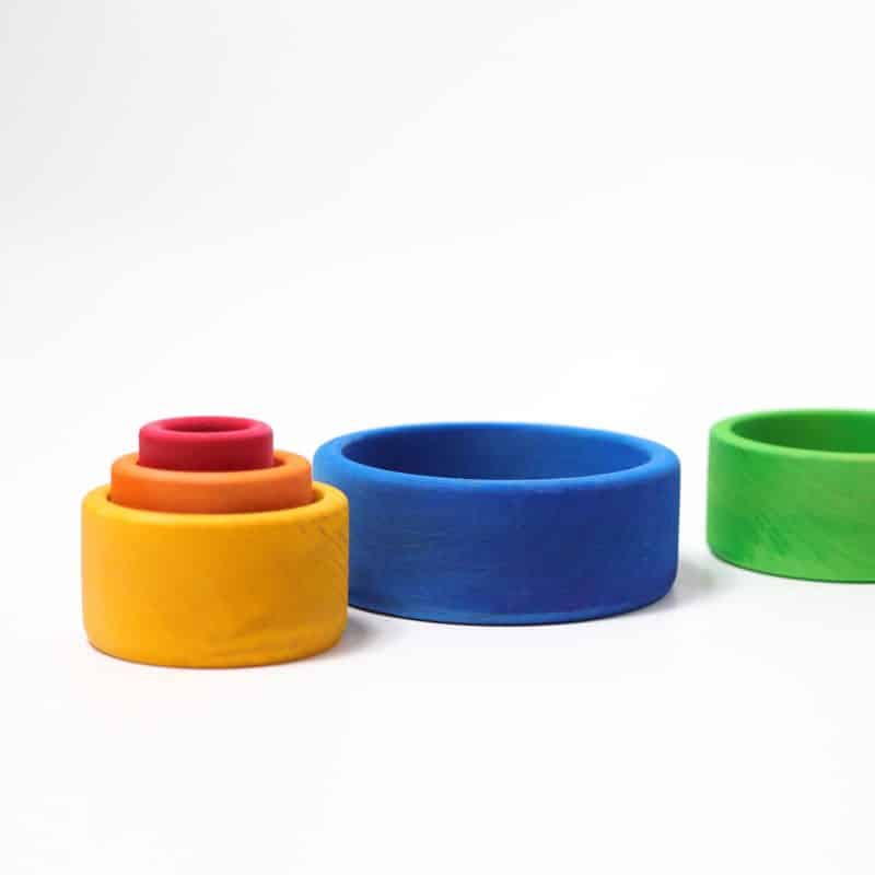 5 Bols empilables multicolores (bleus) - Grimm's - Image 8
