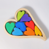 Coeur en bois arc-en-ciel - Grimm’s