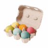 6 balles en bois pastel dans une boite d'oeufs - Grimm's