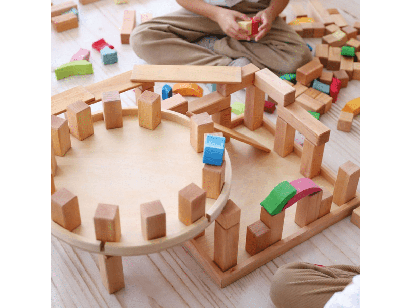 Ensemble de construction géant naturel 4 x 4 cm - 100 blocs - Grimm's – Image 2