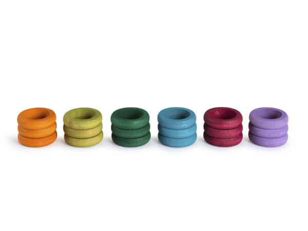18 anneaux en bois (couleurs complémentaires - Grapat