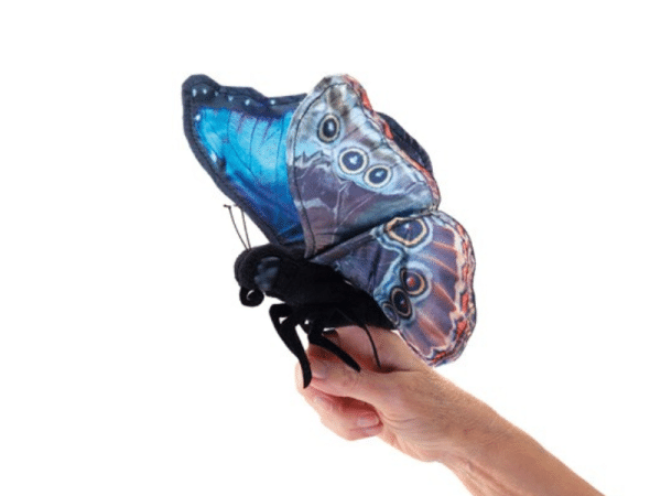 Mini papillon morpho bleu - Folkmanis Puppets