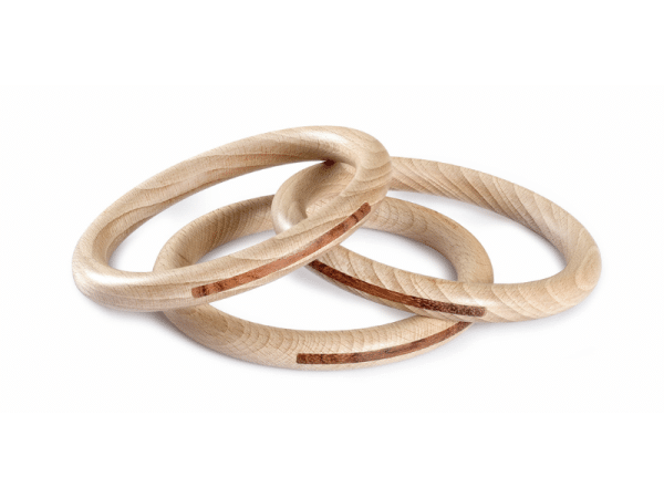 3 Grands Anneaux en bois naturel - Grapat