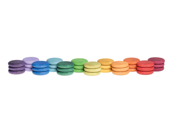 36 pièces colorées en bois - Grapat
