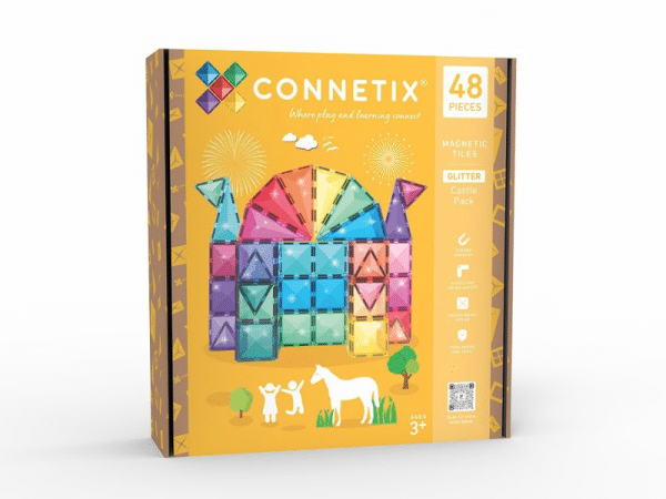 Connetix Tuiles Magnétiques - Ensemble Château scintillant 48 morceaux