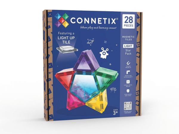 Connetix Tuiles Magnétiques - Ensemble Étoile lumineuse 28 morceaux