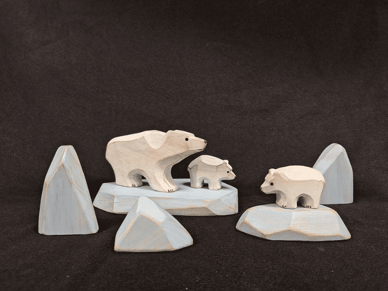 Ensemble polaire (ours et glaciers) - Atelier Saint-Cerf