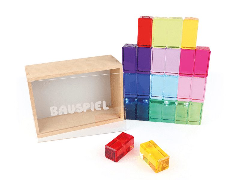 Blocs pastel et colorés transparents (24) - Bauspiel