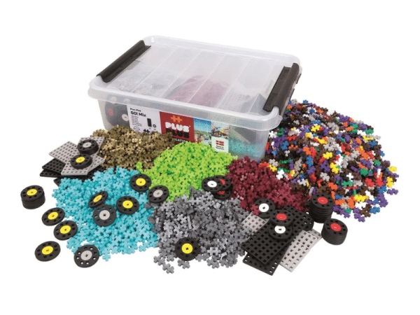 Ensemble GO! de 2600 morceaux colorés avec roues et plaquettes - Plus Plus