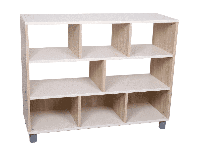 Meuble de rangement à dos semi-fermé (large) - 8 compartiments et 3 étages