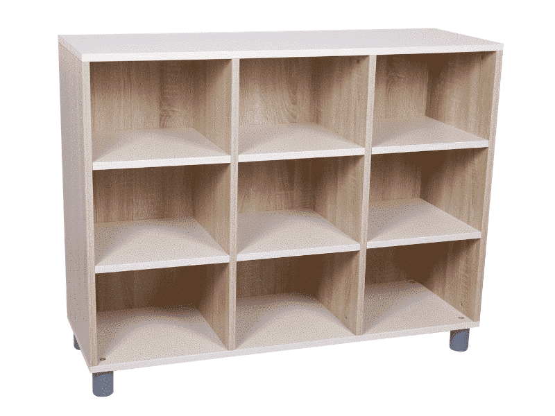 Meuble de rangement à dos fermé - 9 compartiments et 3 étages