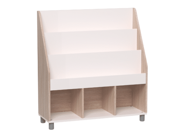 Bibliothèque à 3 niveaux avec 3 compartiments de rangement
