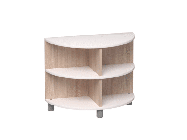 Meuble de rangement d'extrémité ou angulaire - 4 compartiments et 2 étages