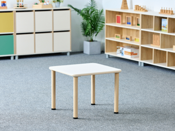 Plateau de table carré - Bois naturel ou blanc - 60 x 60