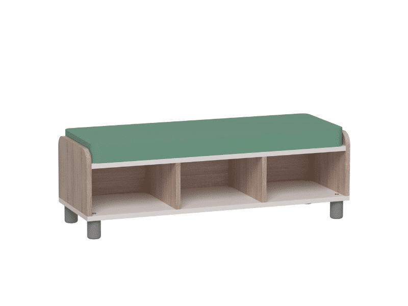 Banc avec rangements intégrés et matelas