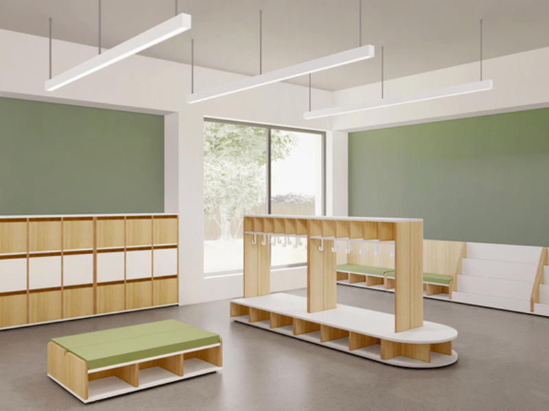 Banc avec rangements intégrés et matelas – Image 5