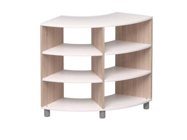 Meuble de rangement angulaire - 6 compartiments et 3 étages (angle de 90 degrés)