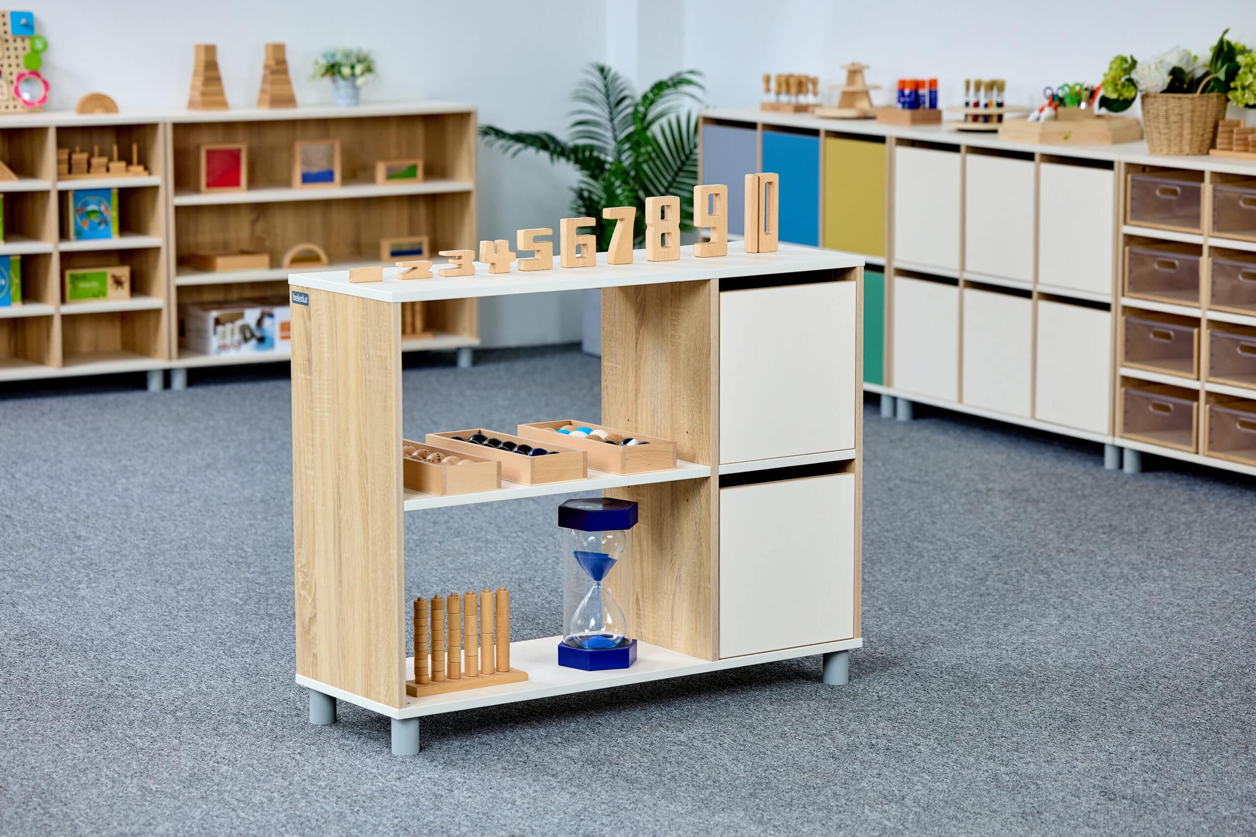 Meuble de rangement semi-ouvert avec portes - 4 compartiments et 2 étages – Image 5