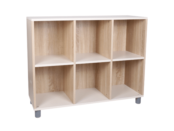 Meuble de rangement ouvert - 6 compartiments et 2 étages