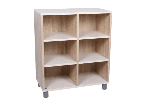 Meuble de rangement à dos fermé - 6 compartiments et 3 étages