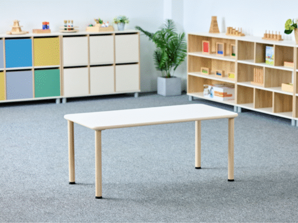 Plateau de table rectangulaire - Bois naturel ou blanc - 120 x 60