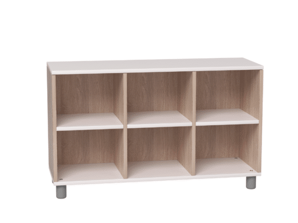 Meuble de rangement à dos fermé (large) - 6 compartiments et 2 étages