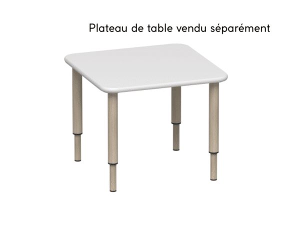 Pieds de table ajustables (4) - Bois naturel