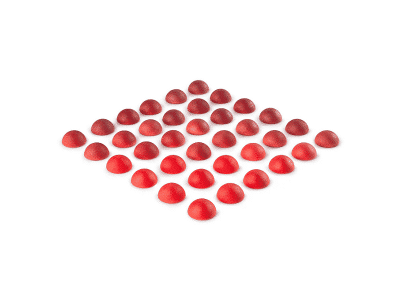 36 Demi-sphères rouges – Mandala – Grapat