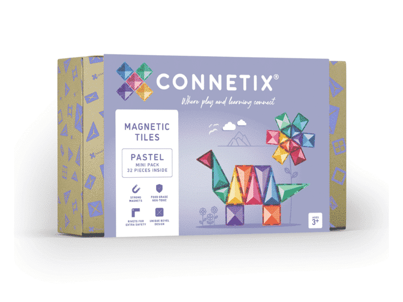 Connetix Tuiles Magnétiques - Ensemble pastel de 32 morceaux