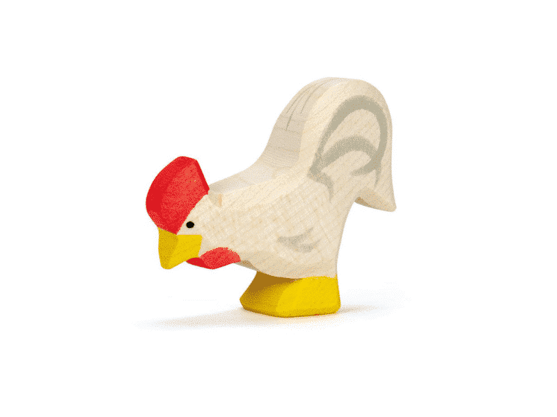 Coq blanc picorant - Ostheimer