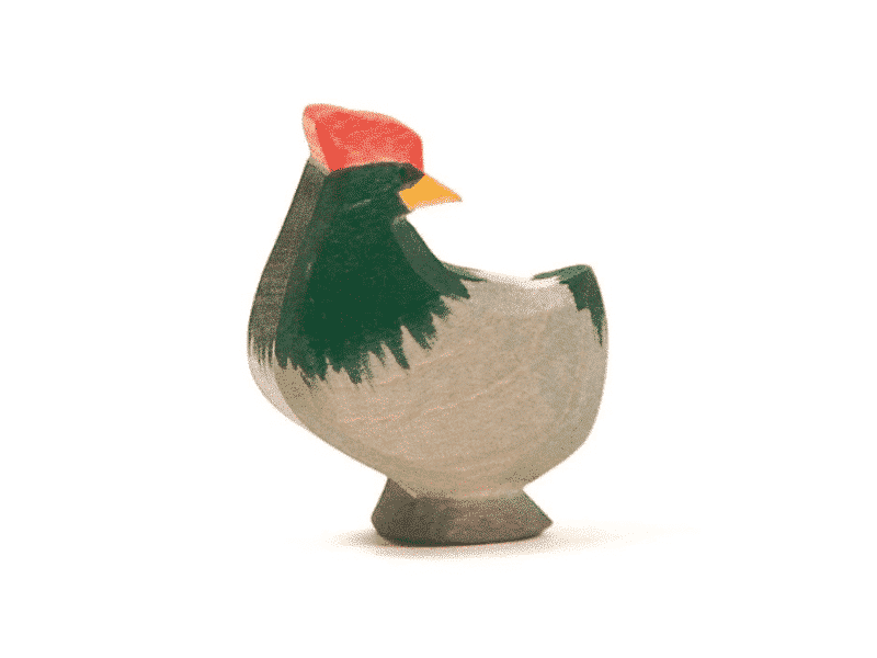 Poule foncée tête tournée - Ostheimer