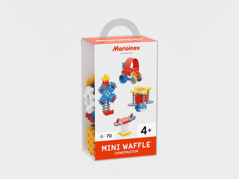 Mini Waffle - Constructeur bleu - 70 morceaux - Marioinex