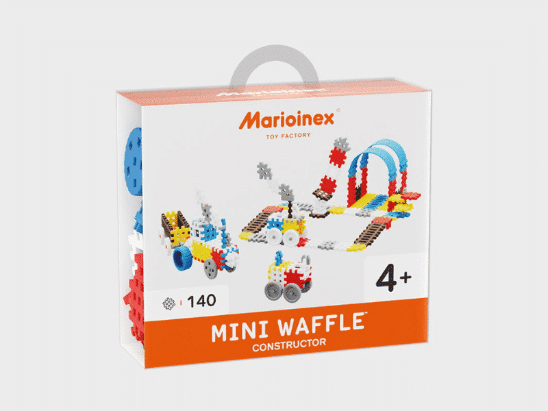 Mini Waffle - Constructeur bleu - 140 morceaux - Marioinex