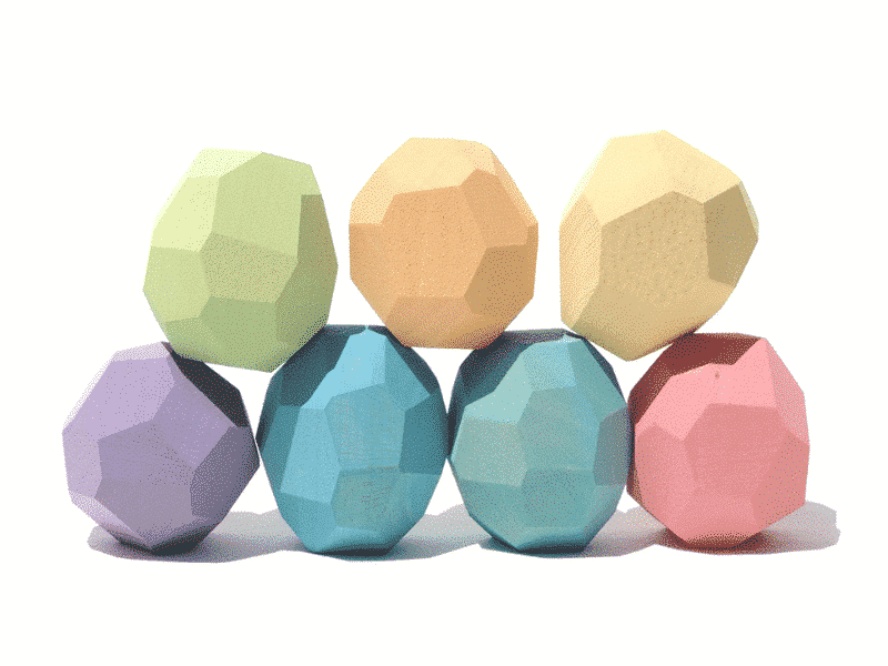 Pierres empilables - Pastel - 7 morceaux - Ocamora