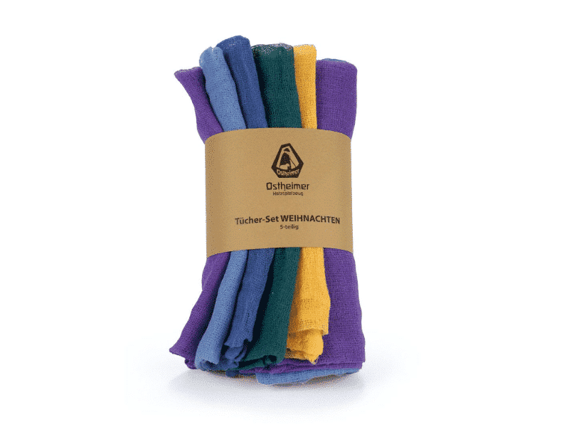 Ensemble de 5 foulards de jeu - Noël - Ostheimer