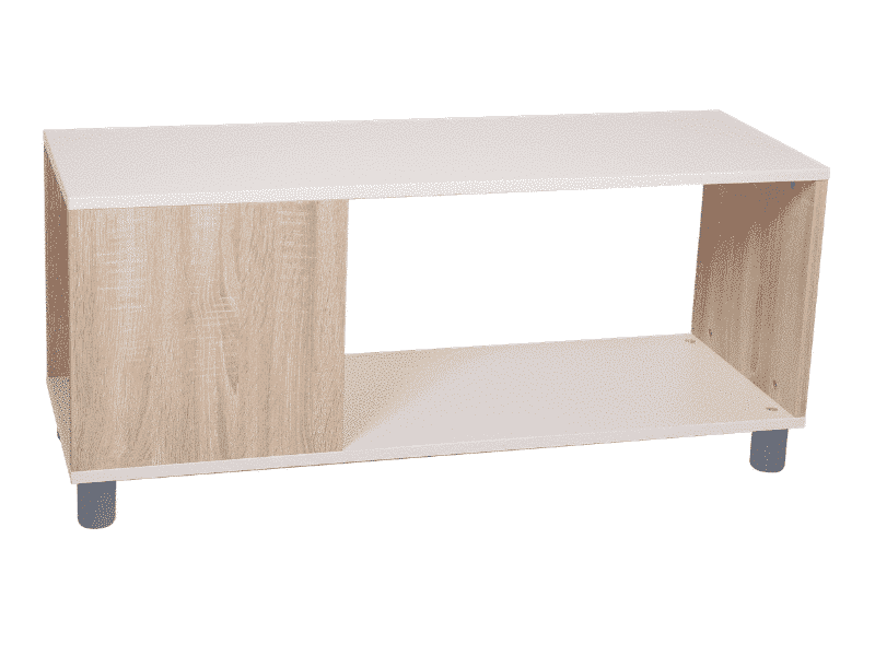 Meuble de rangement semi-ouvert avec ouverture au bout - 2 compartiments et 1 étage