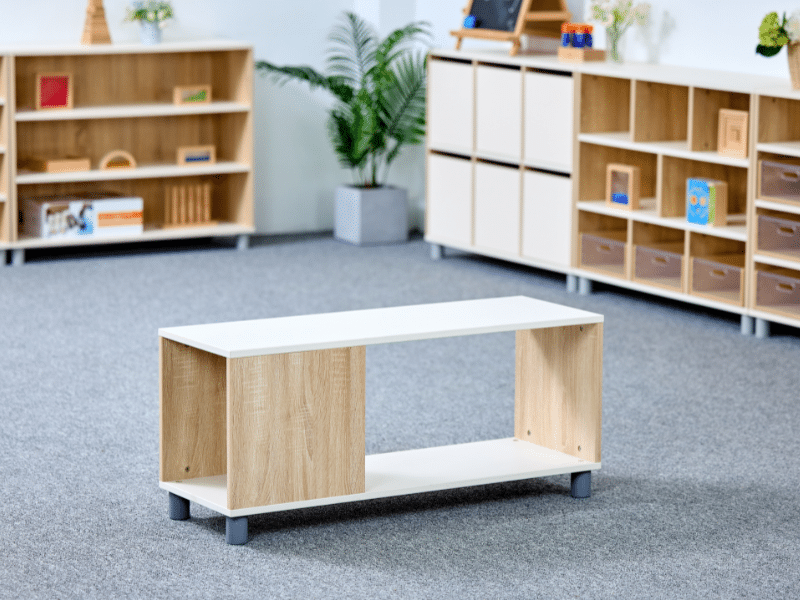 Meuble de rangement semi-ouvert avec ouverture au bout - 2 compartiments et 1 étage – Image 2