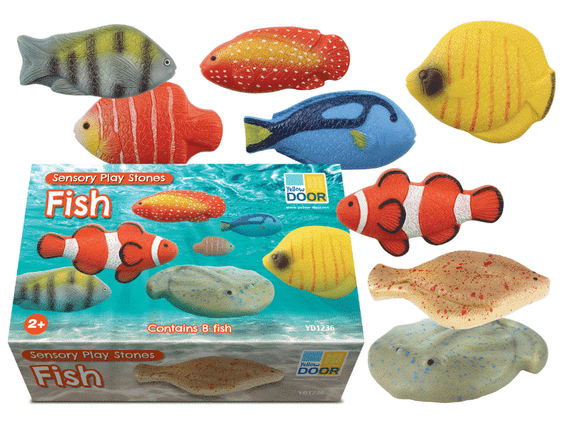 Poissons - Collection Sensory Play Stones - Yellow Door